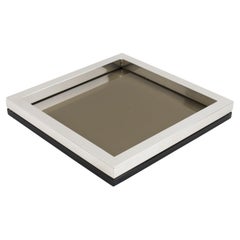 Silver Plate and Glass Centerpiece Tray Catchall Vide Poche by Debladis, Paris