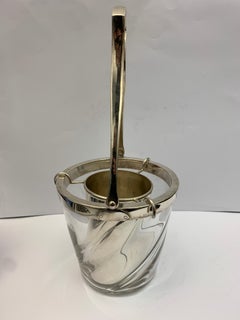 Silver Plate and Glass Ice Bucket, circa 1900