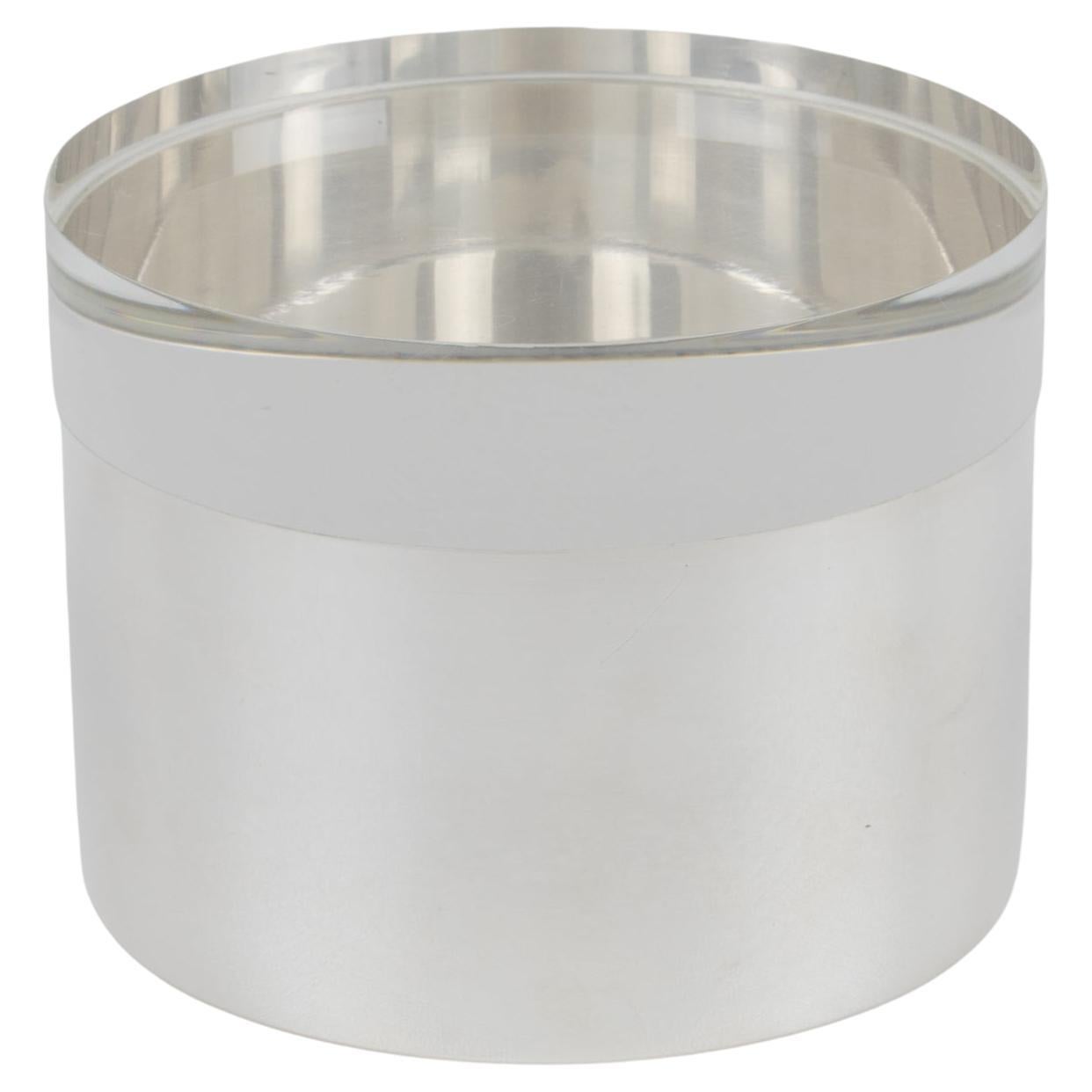 Silver Plate and Lucite Round Box by Debladis, Paris