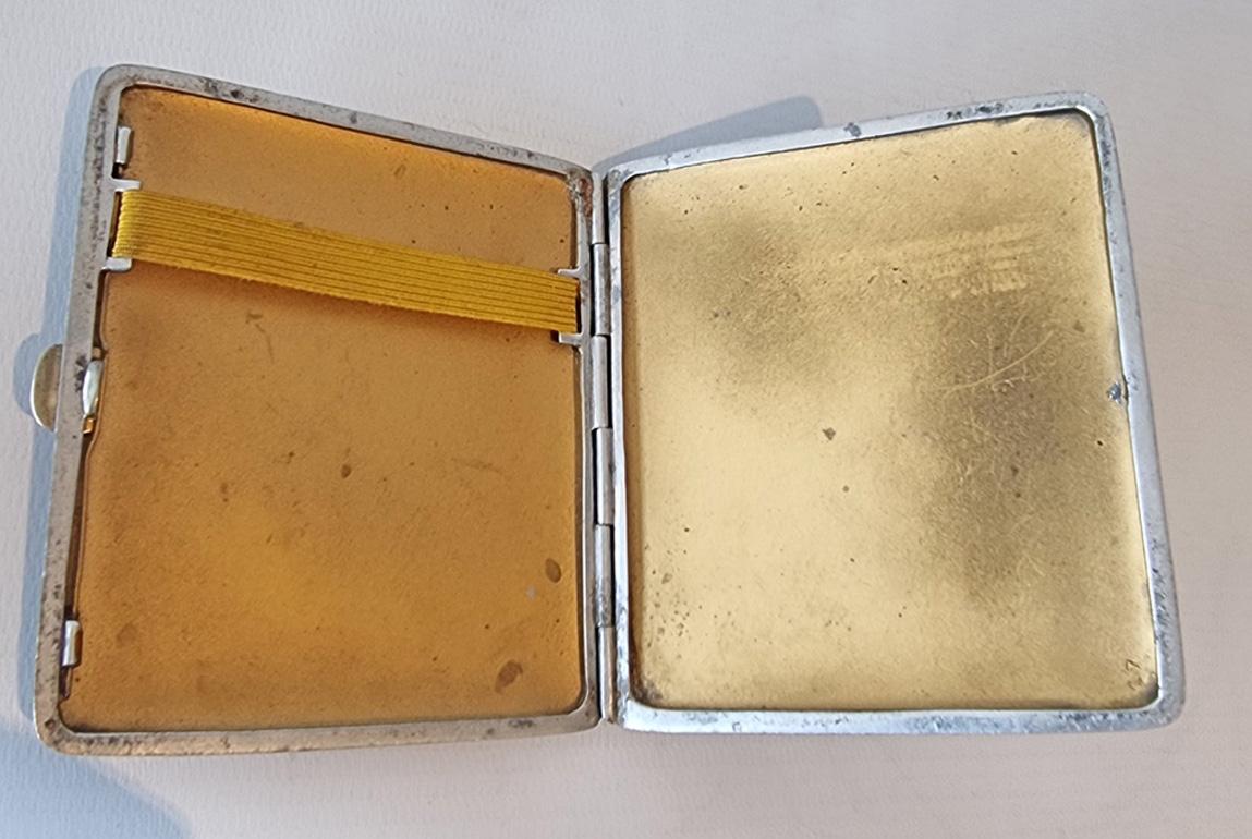 Pitillera de plata y piel de zapa en Bueno estado para la venta en London, GB