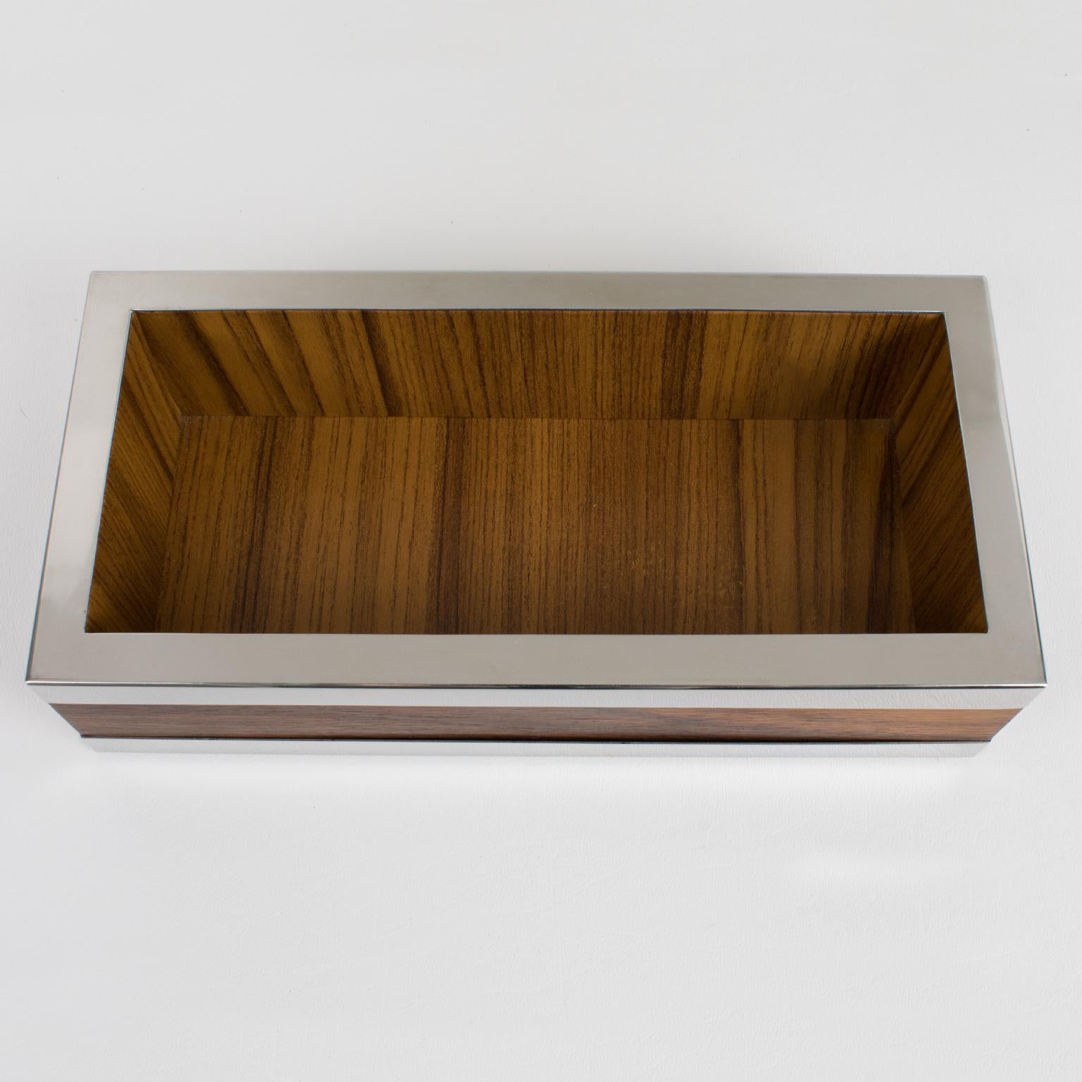 Scatola in argento e legno con decorazioni in lastre di agata, circa 1980 in vendita 2