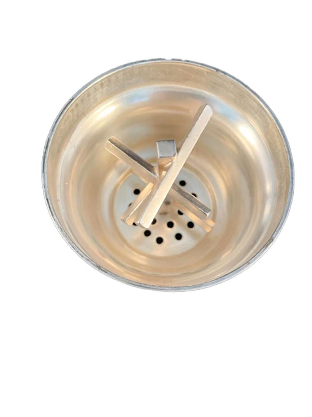 20th Century Silver Plate Art Deco Cobbler-Type Cocktail Shaker by Mappin & Webb