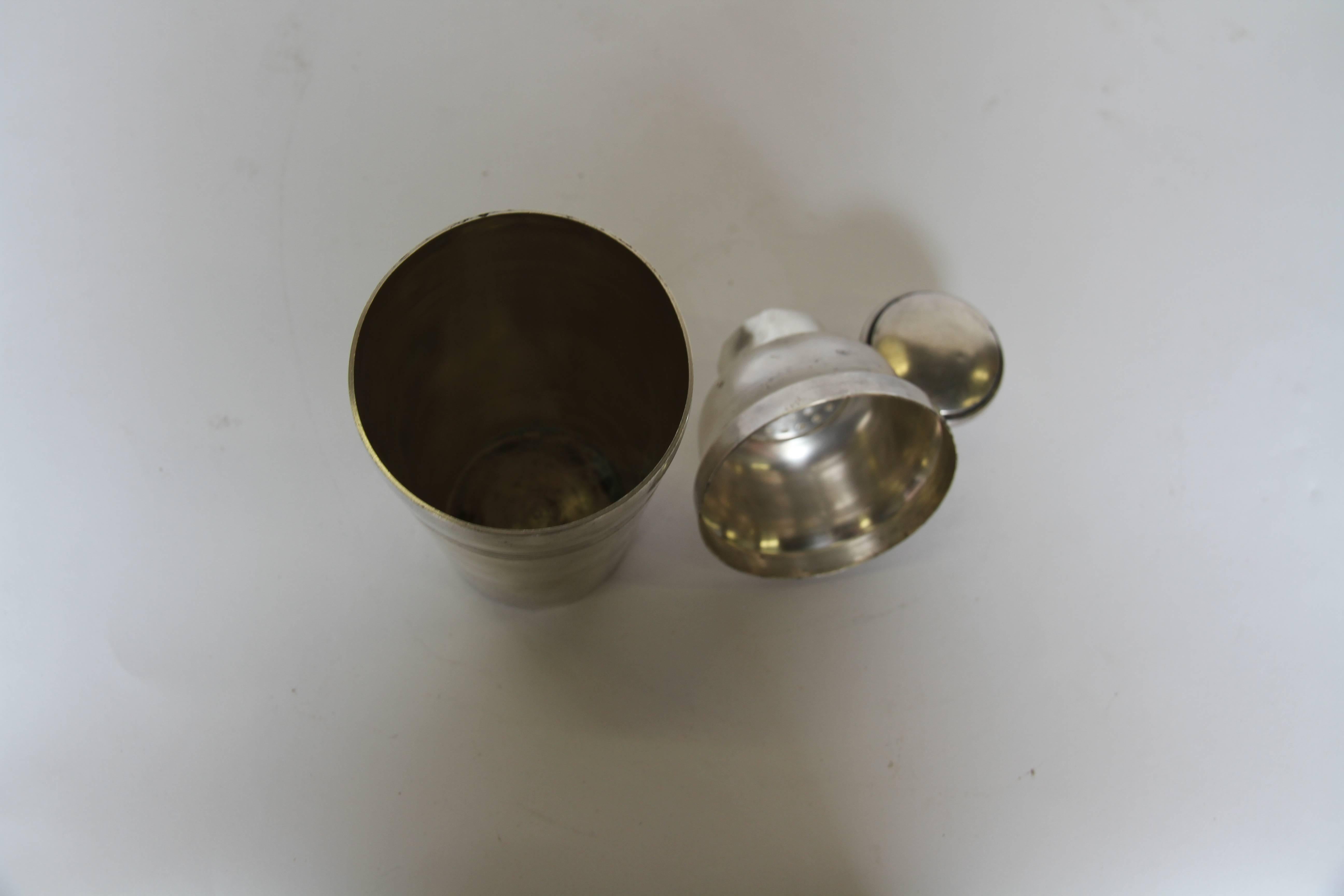 20th Century Silver Plate Art Deco Cocktail Shaker