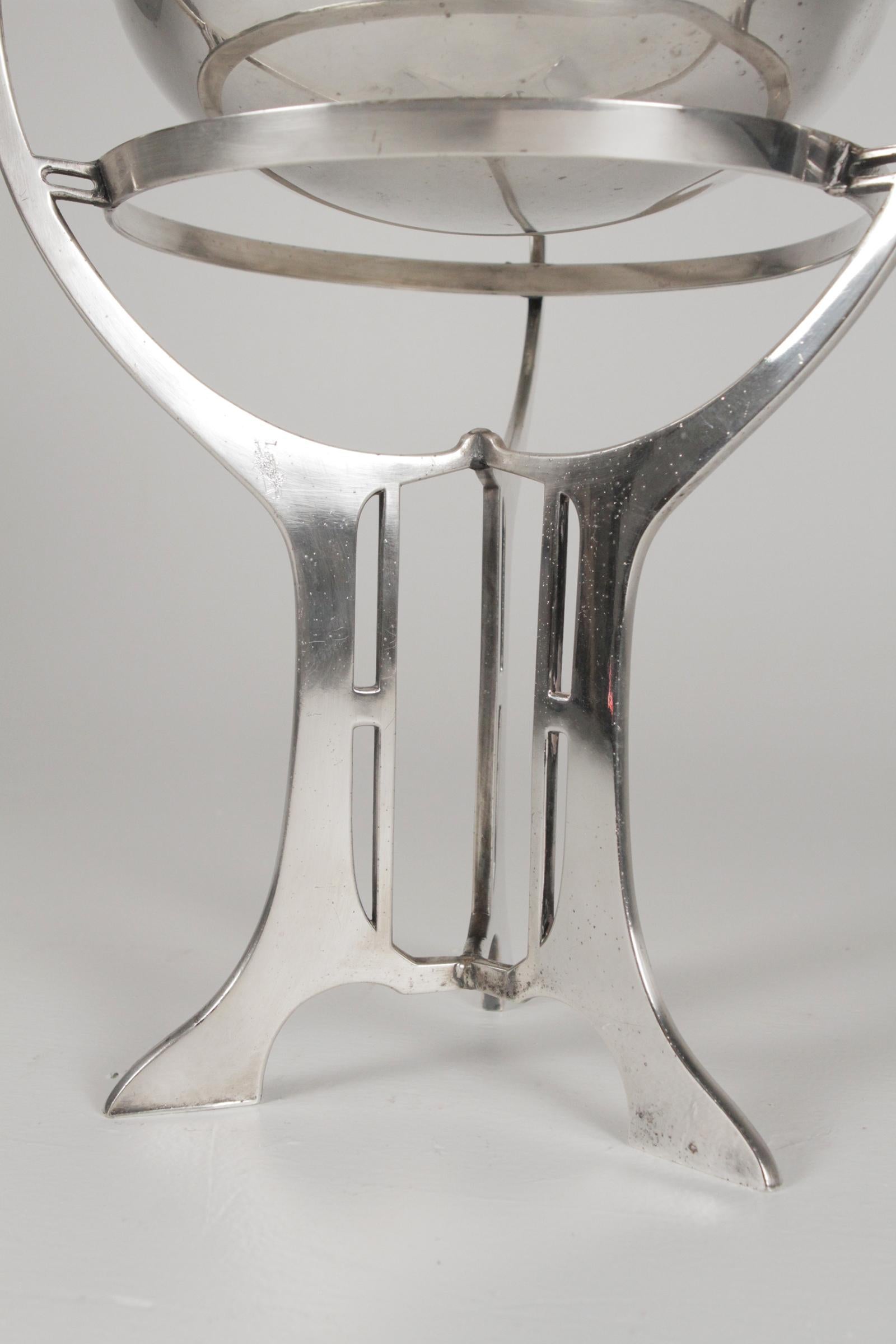 Silver-Plate Art Nouveau Bowl on Stand, Germany, Early 20th Century 1