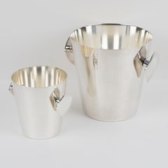 Silver Plate Barware Champagne Wine Cooler and Ice Bucket, a set by Saint Medard