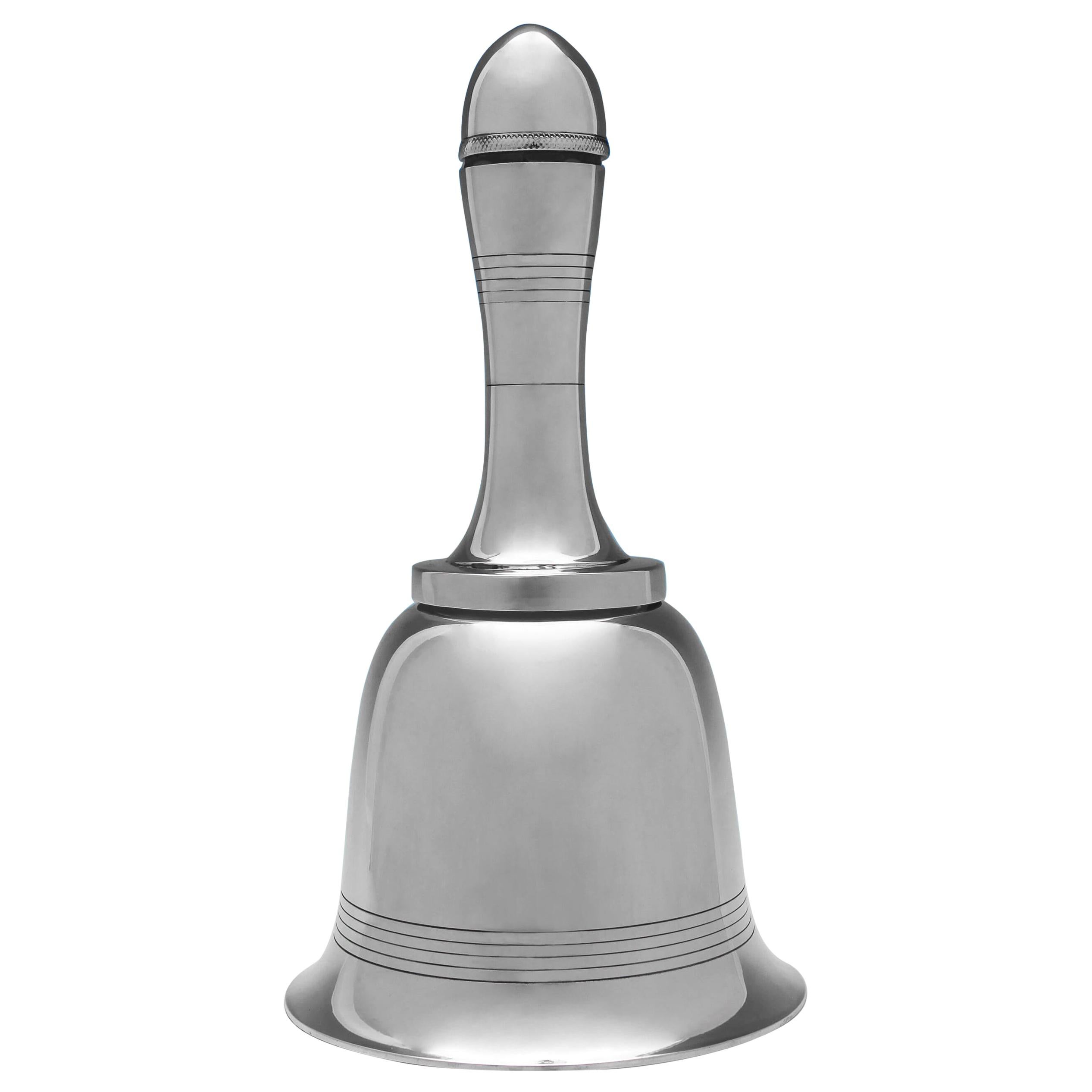 Dunhill Art Deco Silver Plated Novelty Bell Design Cocktail Shaker