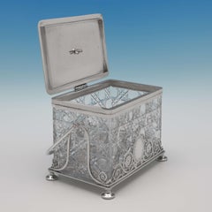Victorian Silver Plated Biscuit Box by William Hutton & Sons, circa 1880