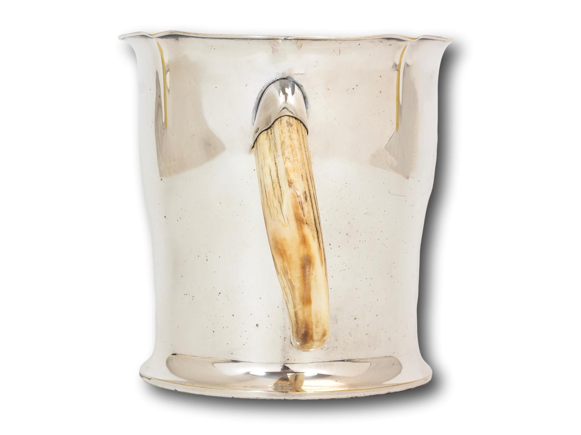 American Silver Plate Boar Tusk Champagne Bucket