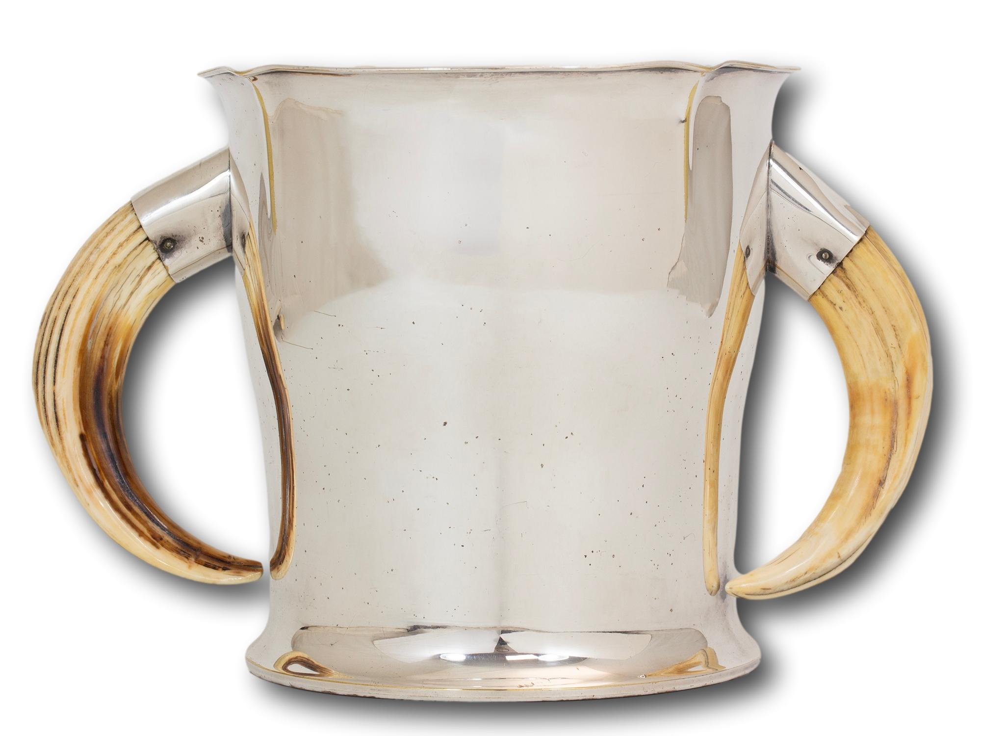 Silver Plate Boar Tusk Champagne Bucket In Good Condition In Northampton, GB