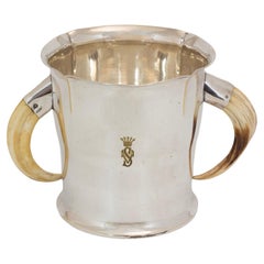Silver Plate Boar Tusk Champagne Bucket