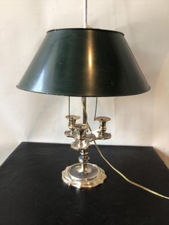 Silver Plate Bouillotte Lamp