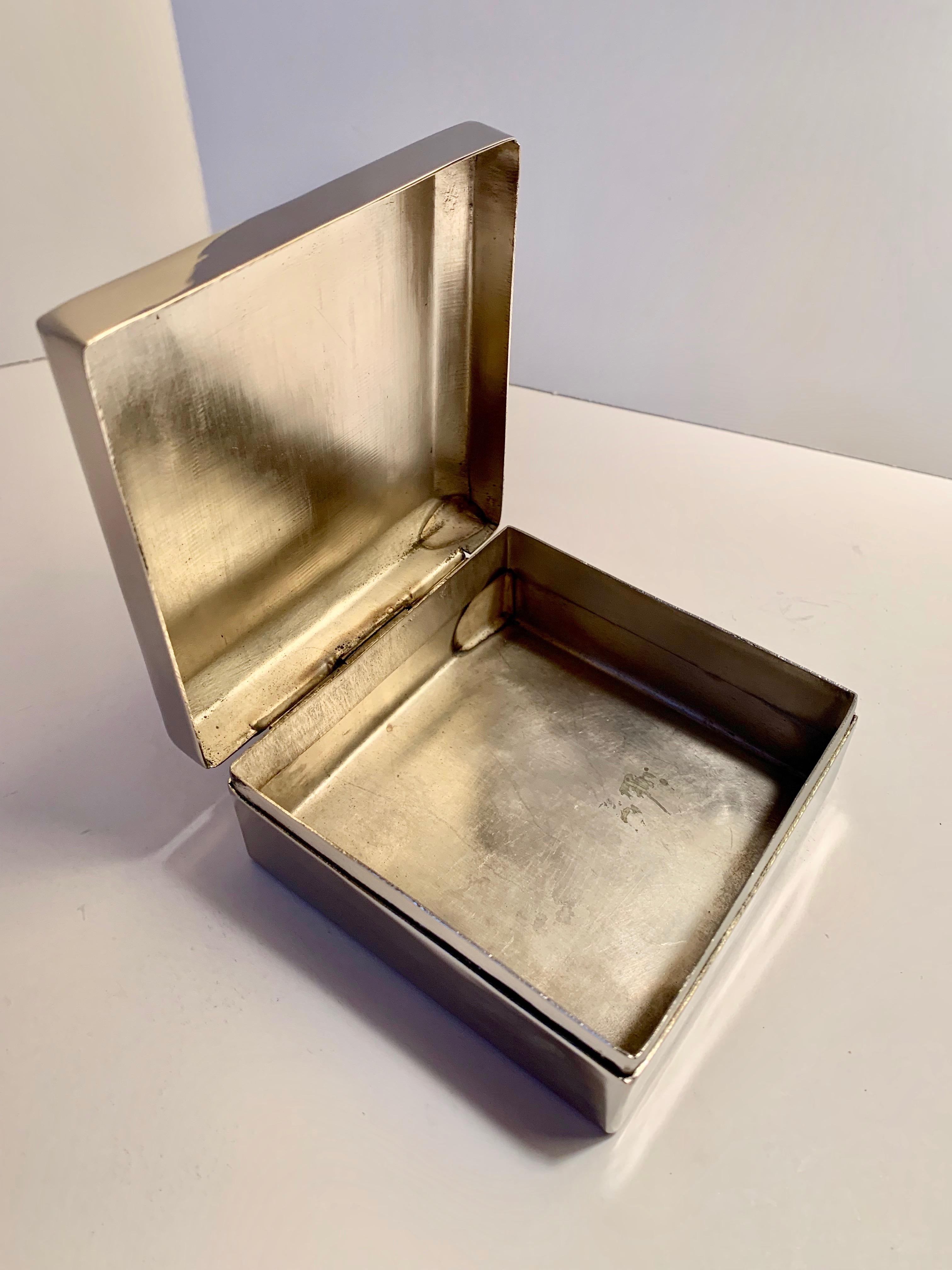 Mid-Century Modern Silver Plate Box