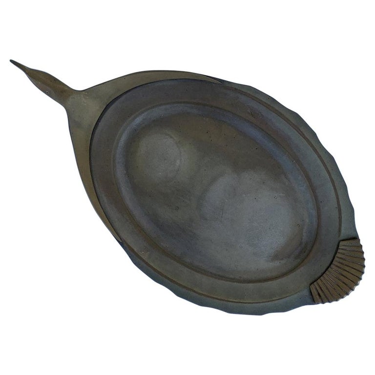 Silver Plate and Bronze Platter/Tray by Prata Wolff at 1stDibs