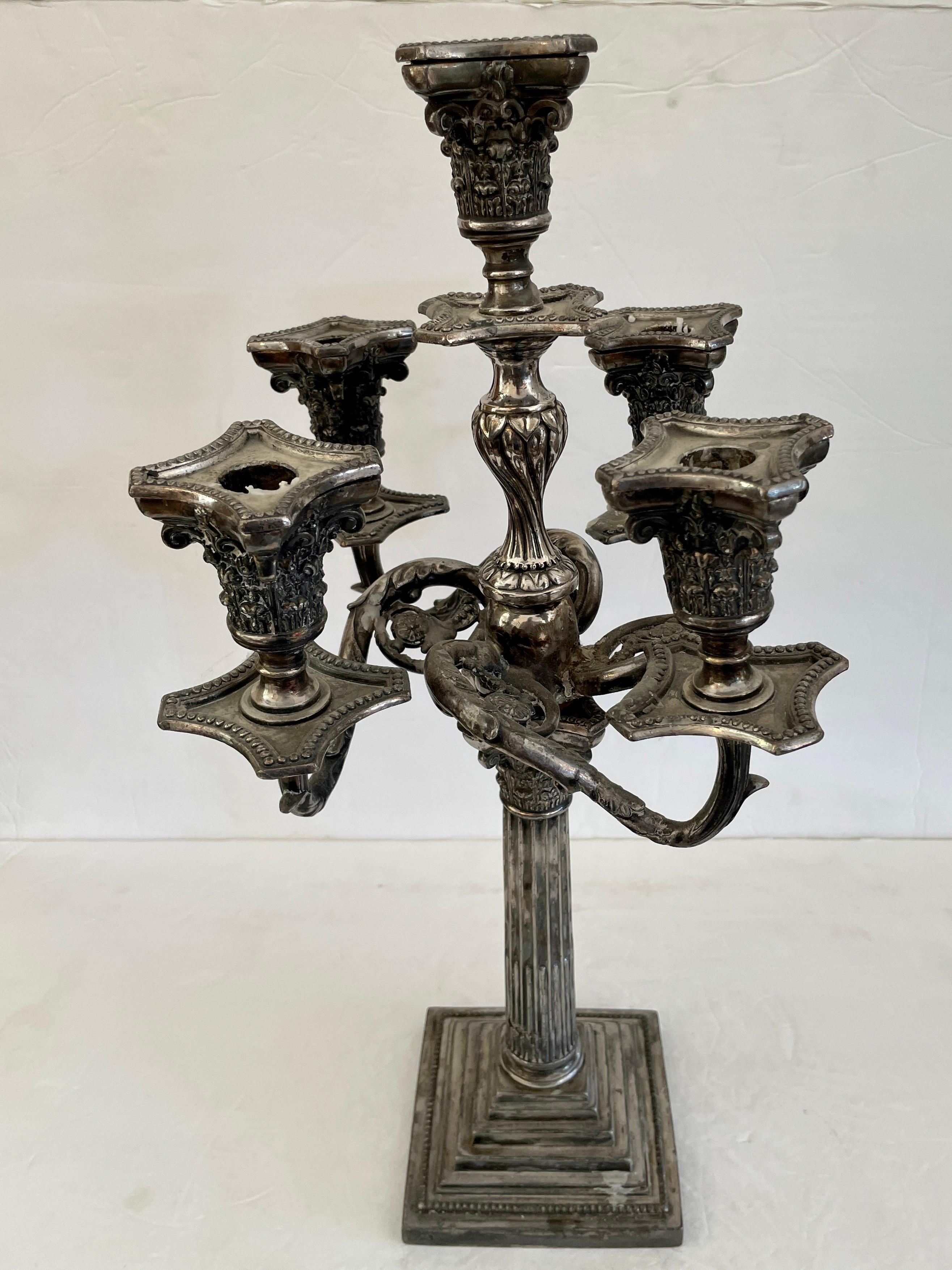 Other Silver Plate Candelabra For Sale