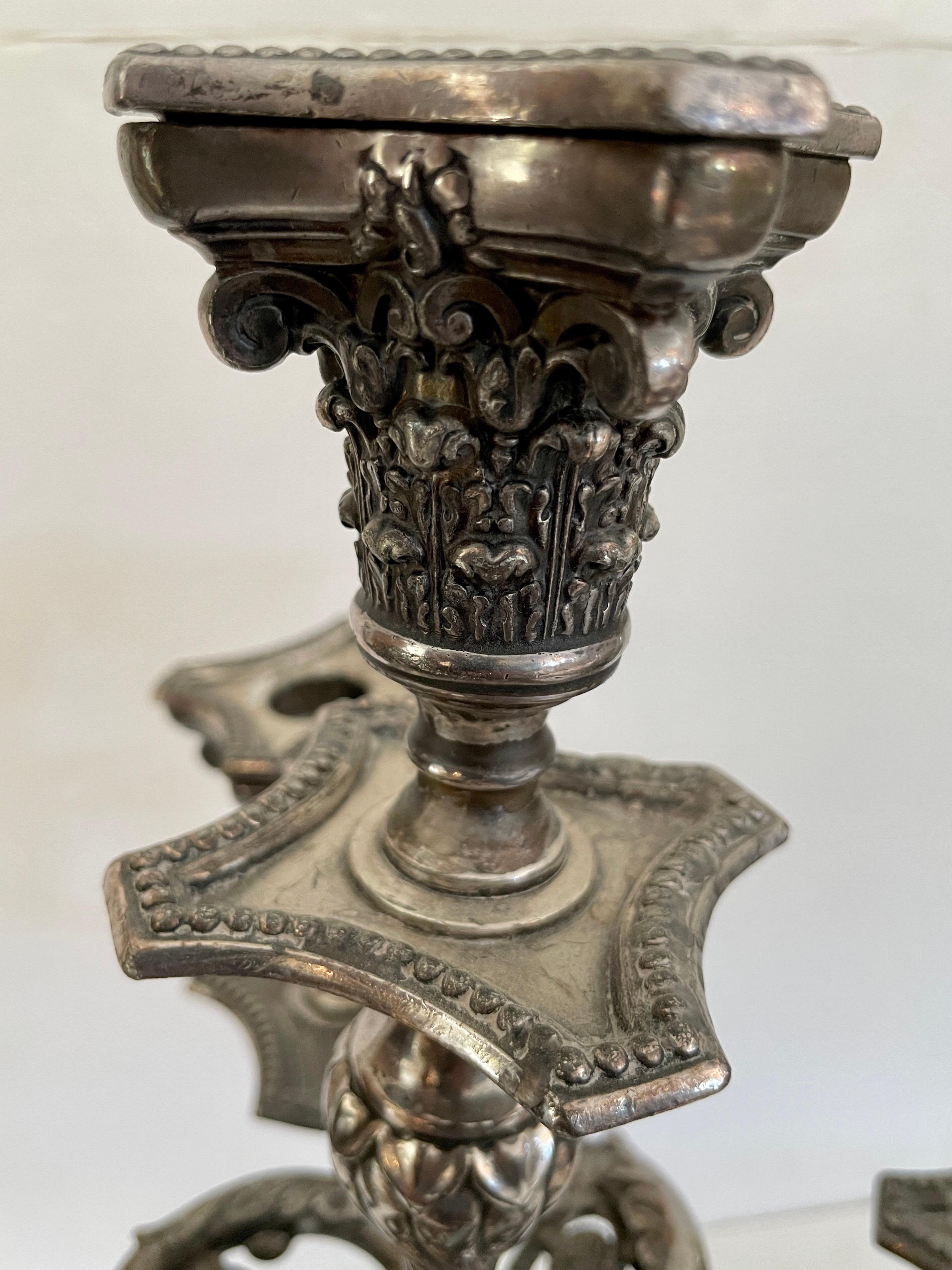 Silver Plate Candelabra For Sale 1