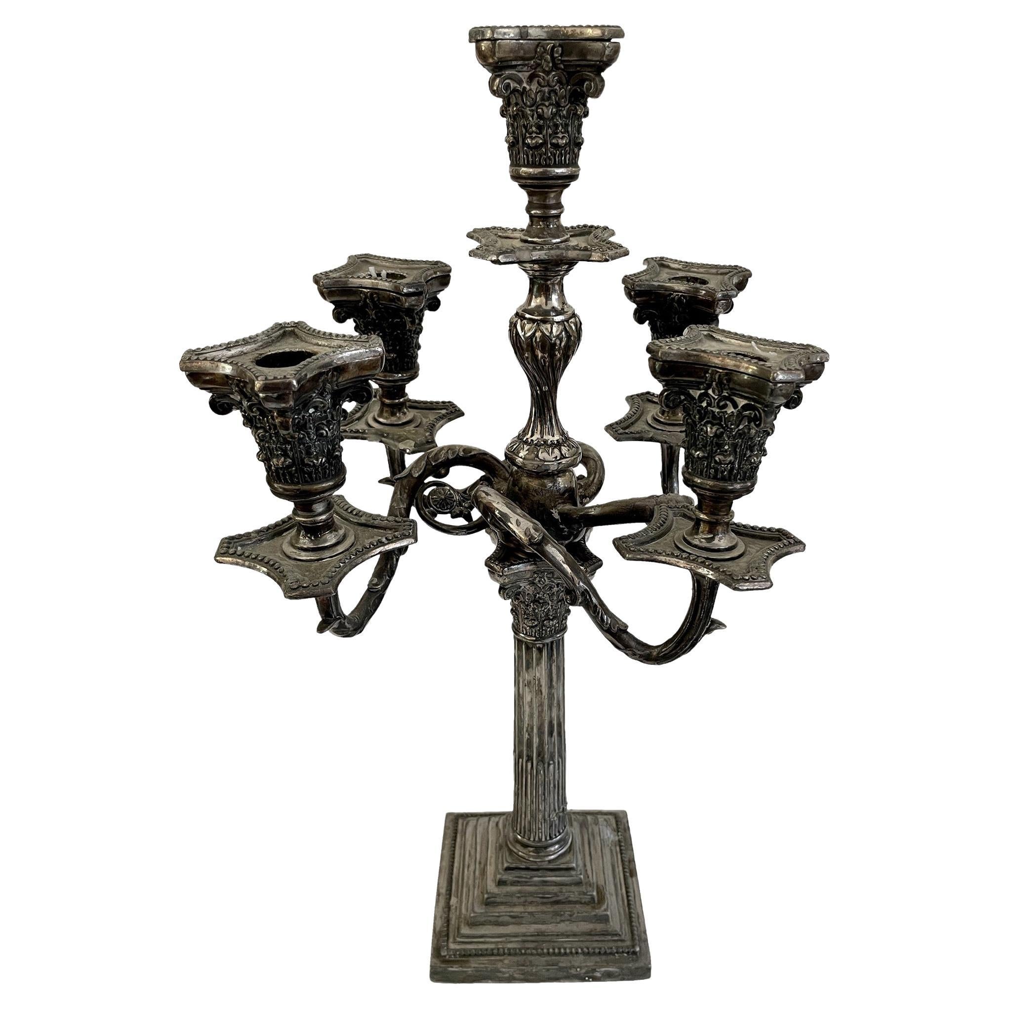 Silver Plate Candelabra For Sale