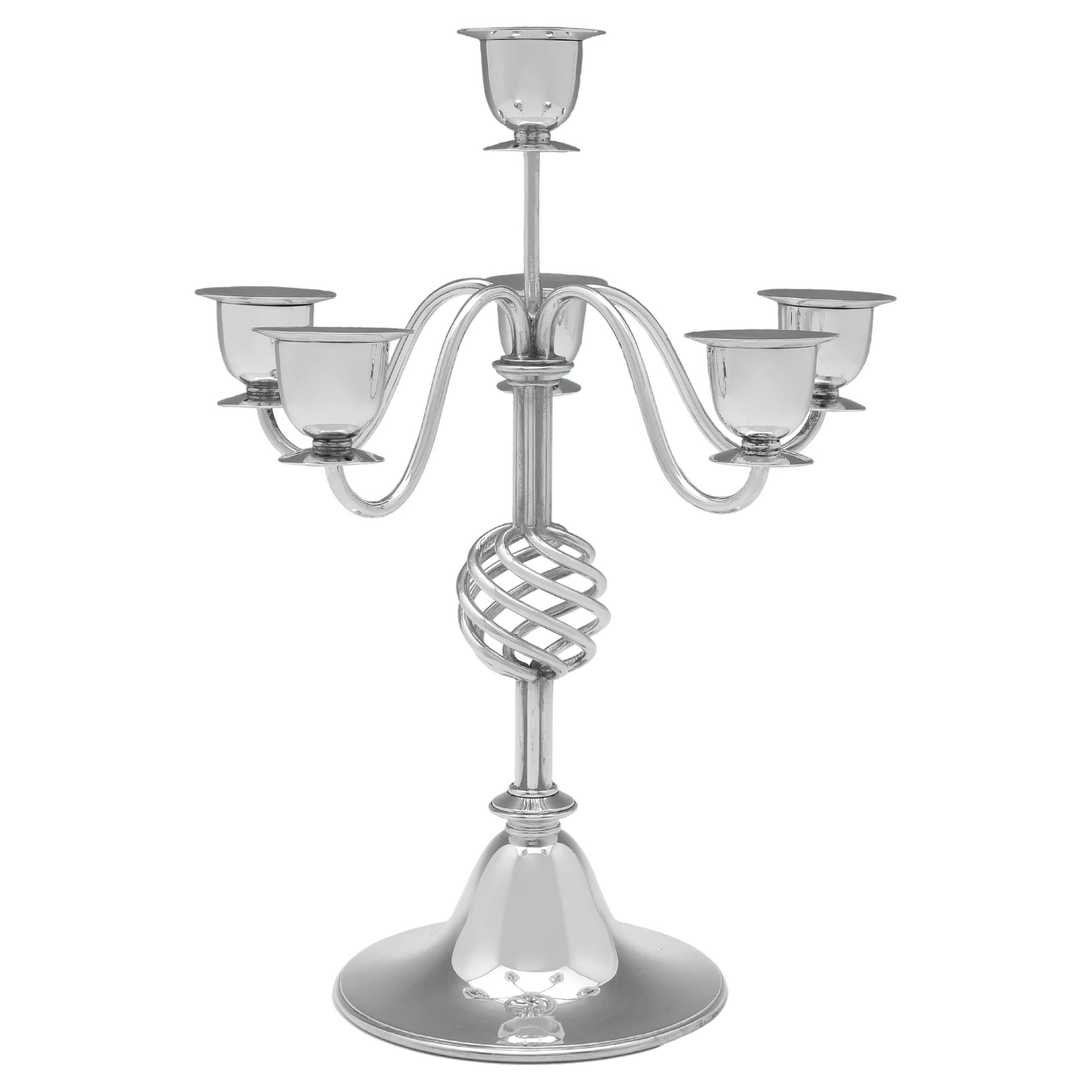 Aesthetic Period, Antique Silver Plate Candelabrum, Hukin & Heath, Circa 1880 For Sale