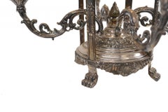 Silver Plate Centrepiece - Sheffield Epergne Cut Glass Stand Dish Bowl