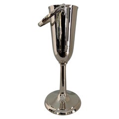 Silver Plate Champagne Bucket on Stand with Handle
