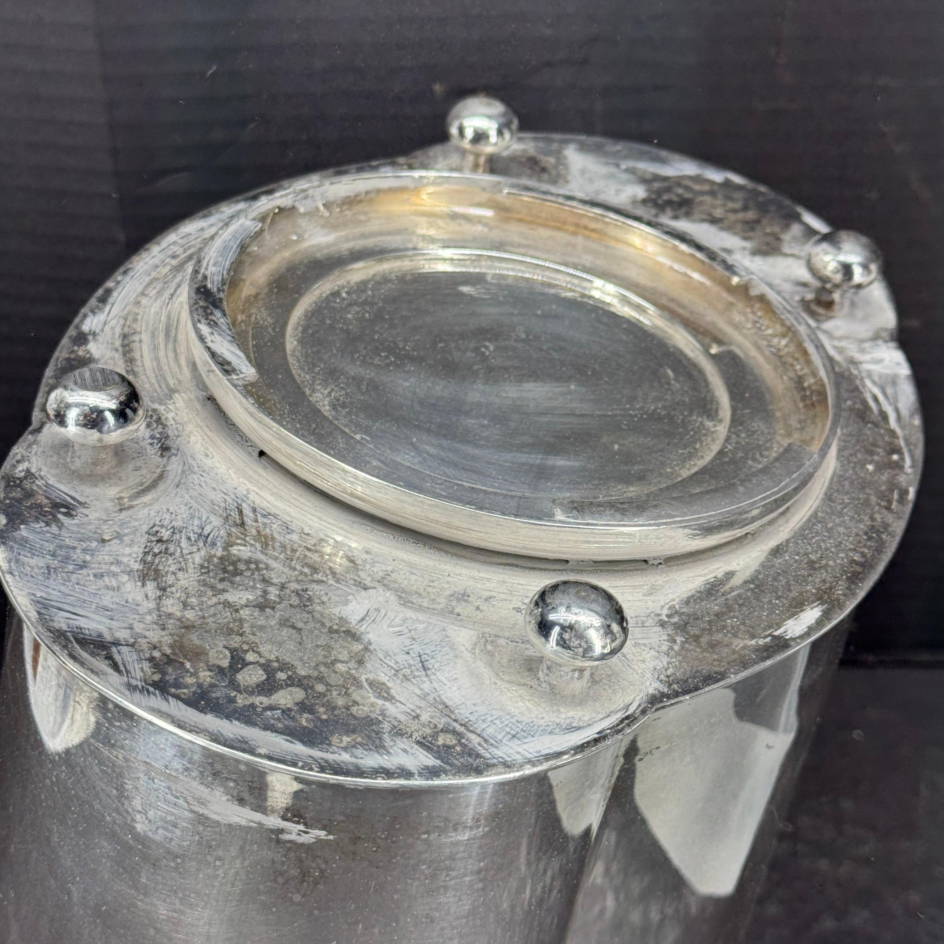 Secchiello da vino da terra per champagne in argento con supporto in vendita 6