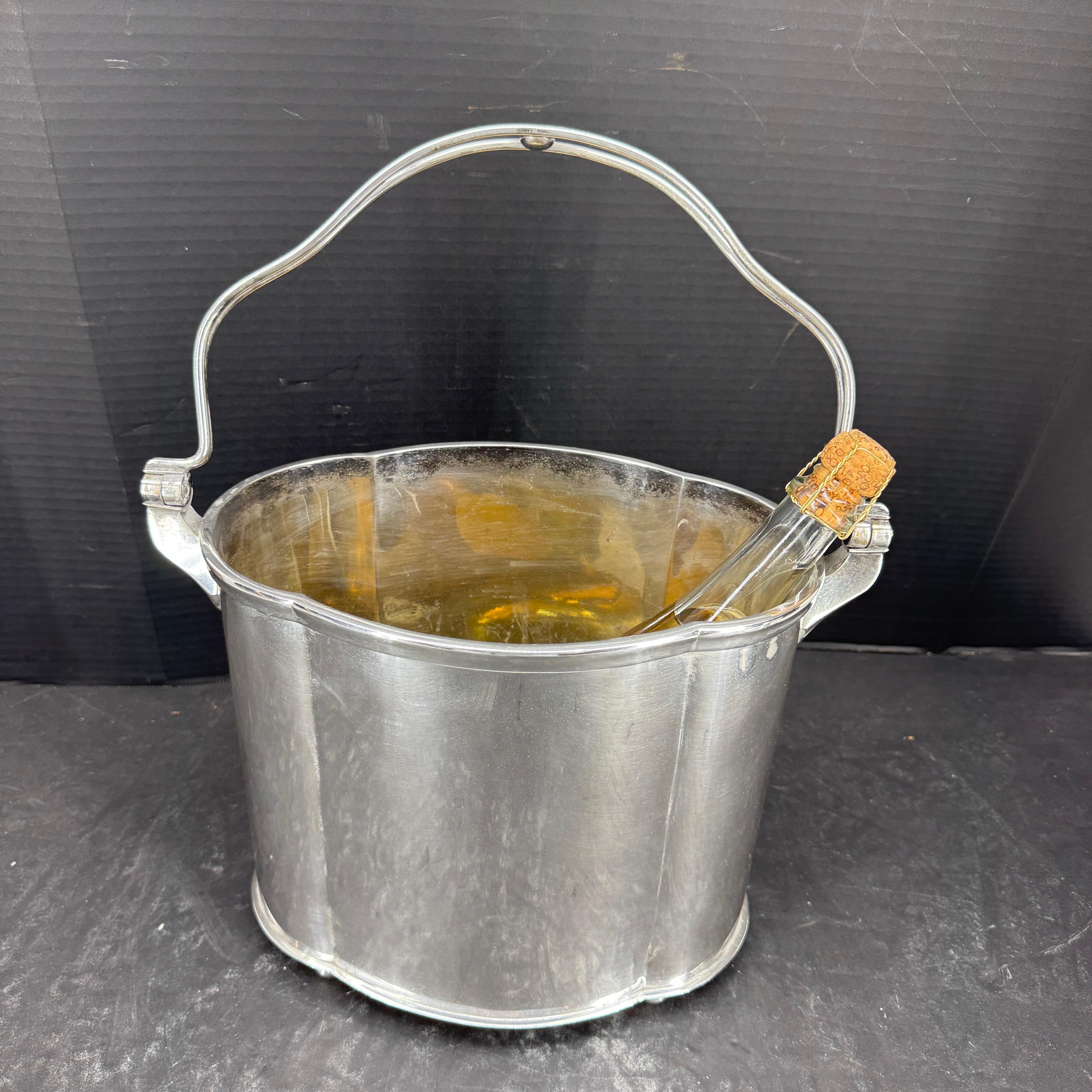 Secchiello da vino da terra per champagne in argento con supporto in vendita 11