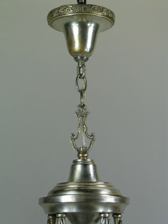 20th Century Silver Plate Chandelier, circa 1910 For Sale