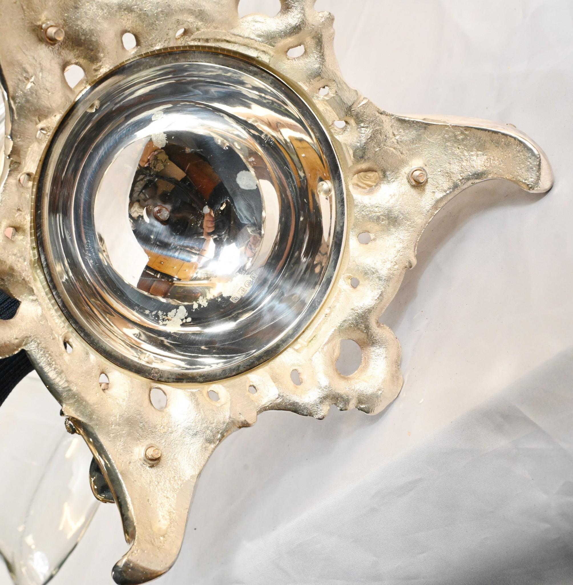 Silver Plate Cherub Epergne Glas Teller Stand Centrepiece Vase im Angebot 7