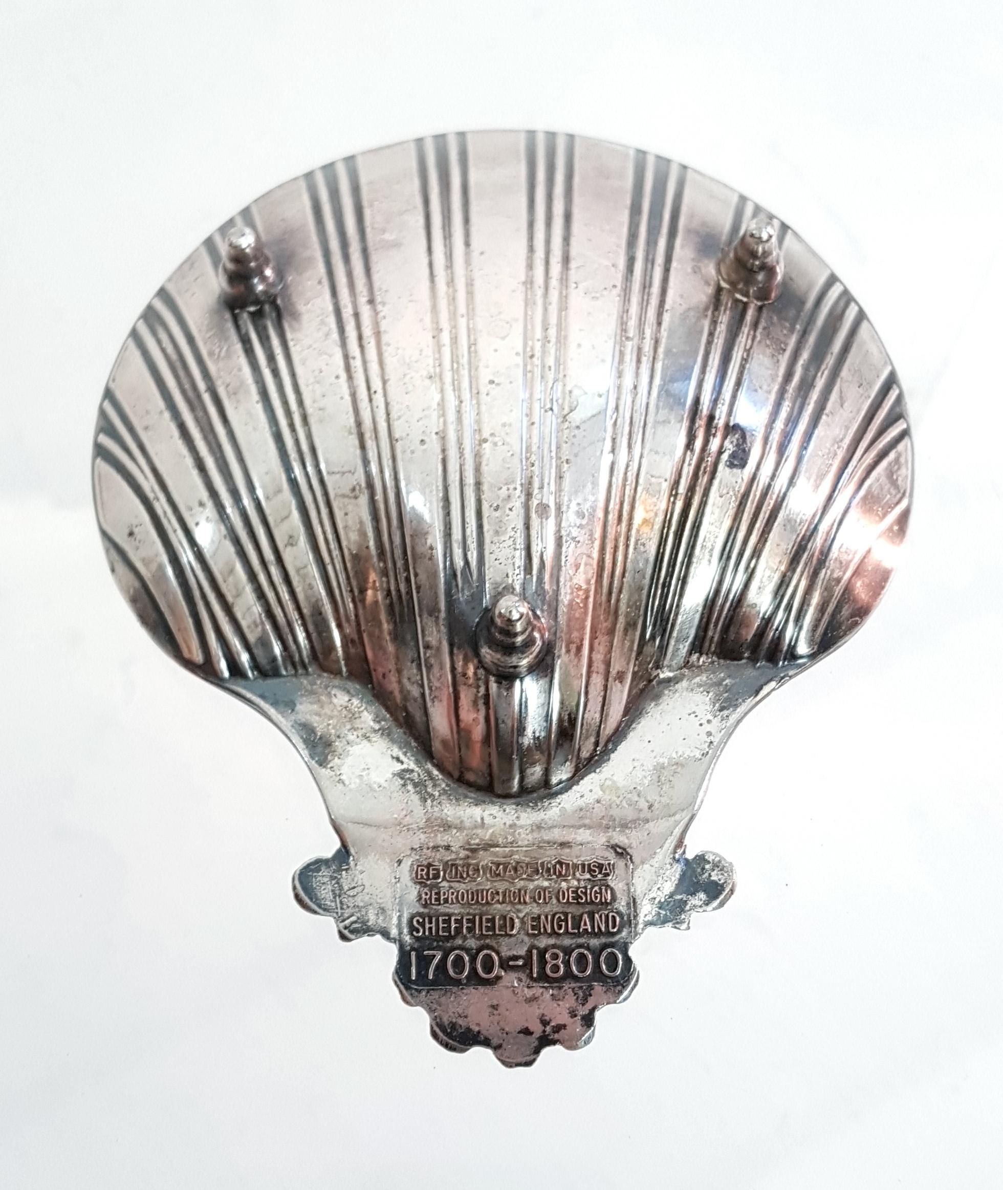 silver plated shell dish