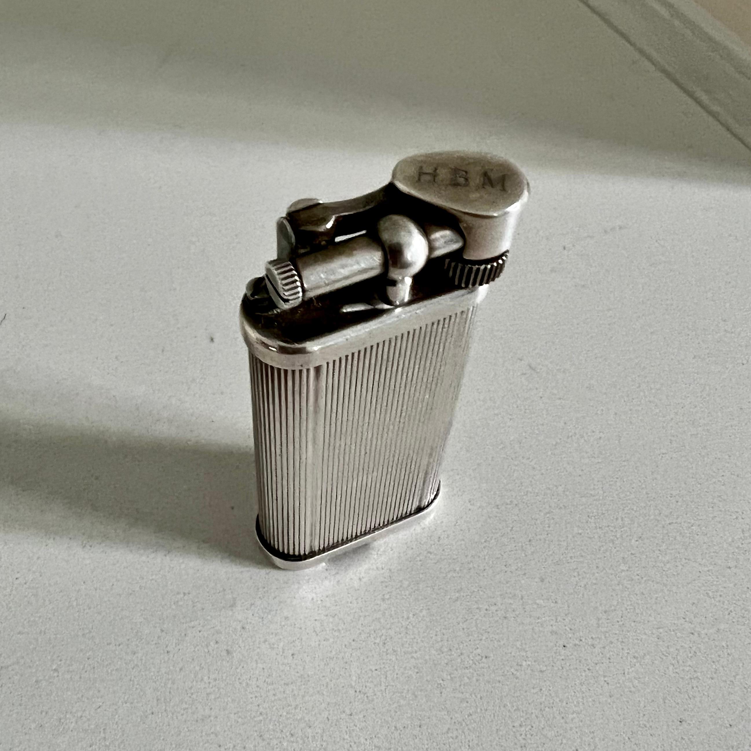 English Silver Plate Classic Dunhill Lighter as Used by James Bond