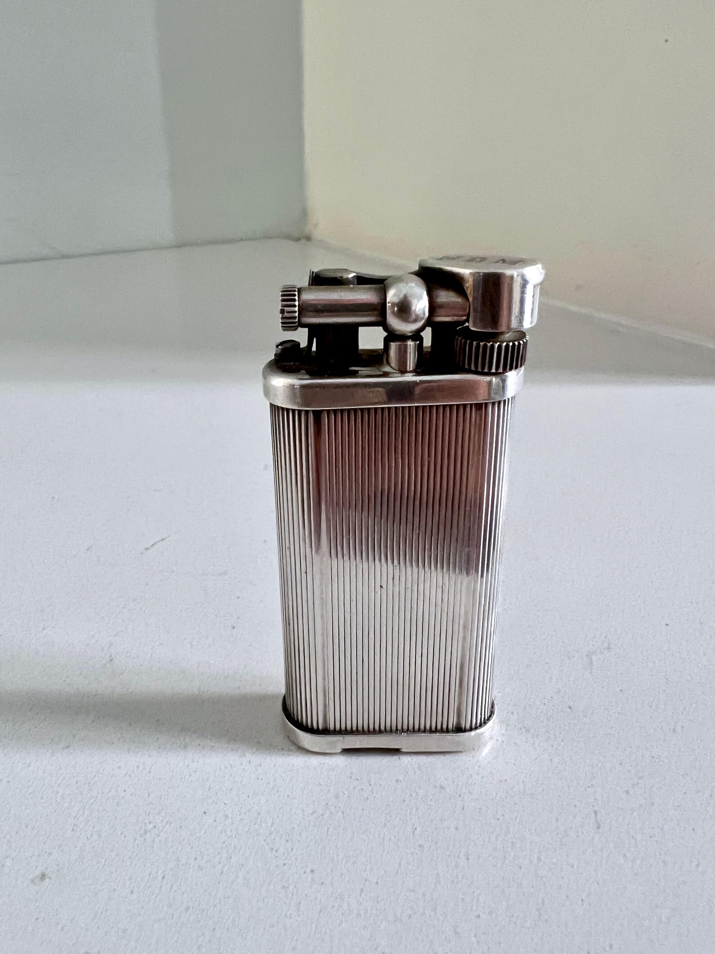 Patinated Silver Plate Classic Dunhill Lighter as Used by James Bond