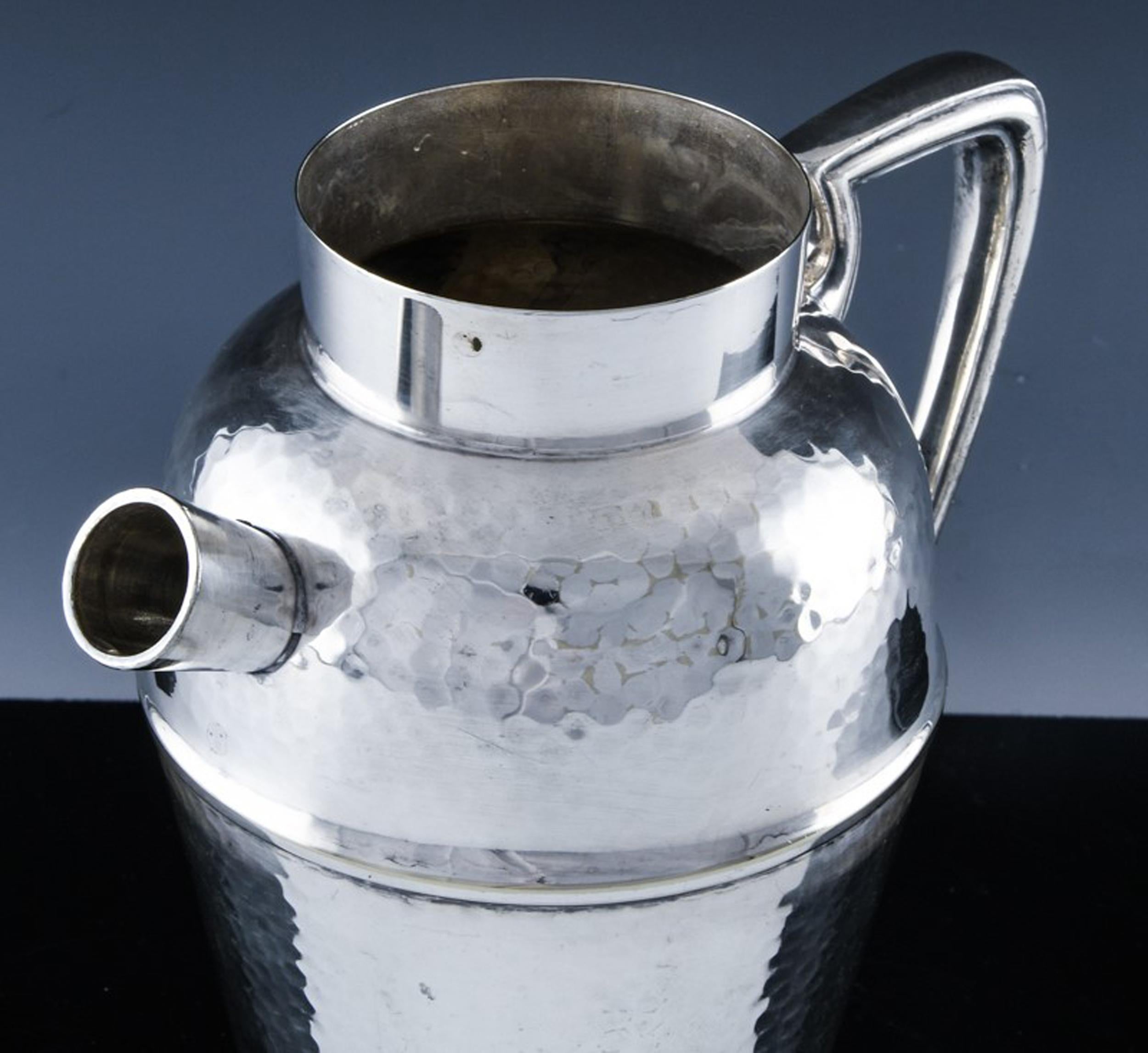 Silver Plate Cocktail and Martine Shaker & Pitcher, 1930s 1