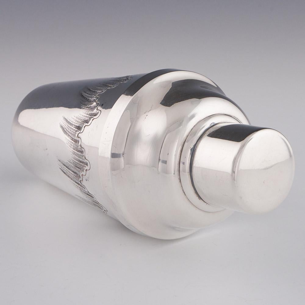 Francese Shaker da cocktail e secchiello per il ghiaccio in argento Delheid c1935 in vendita