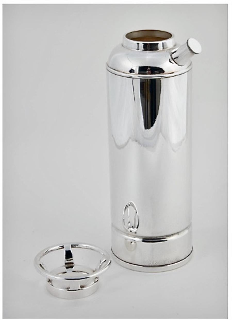 Mid-Century Modern Silver Plate Cocktail Shaker as a Fire Extinguisher For Sale