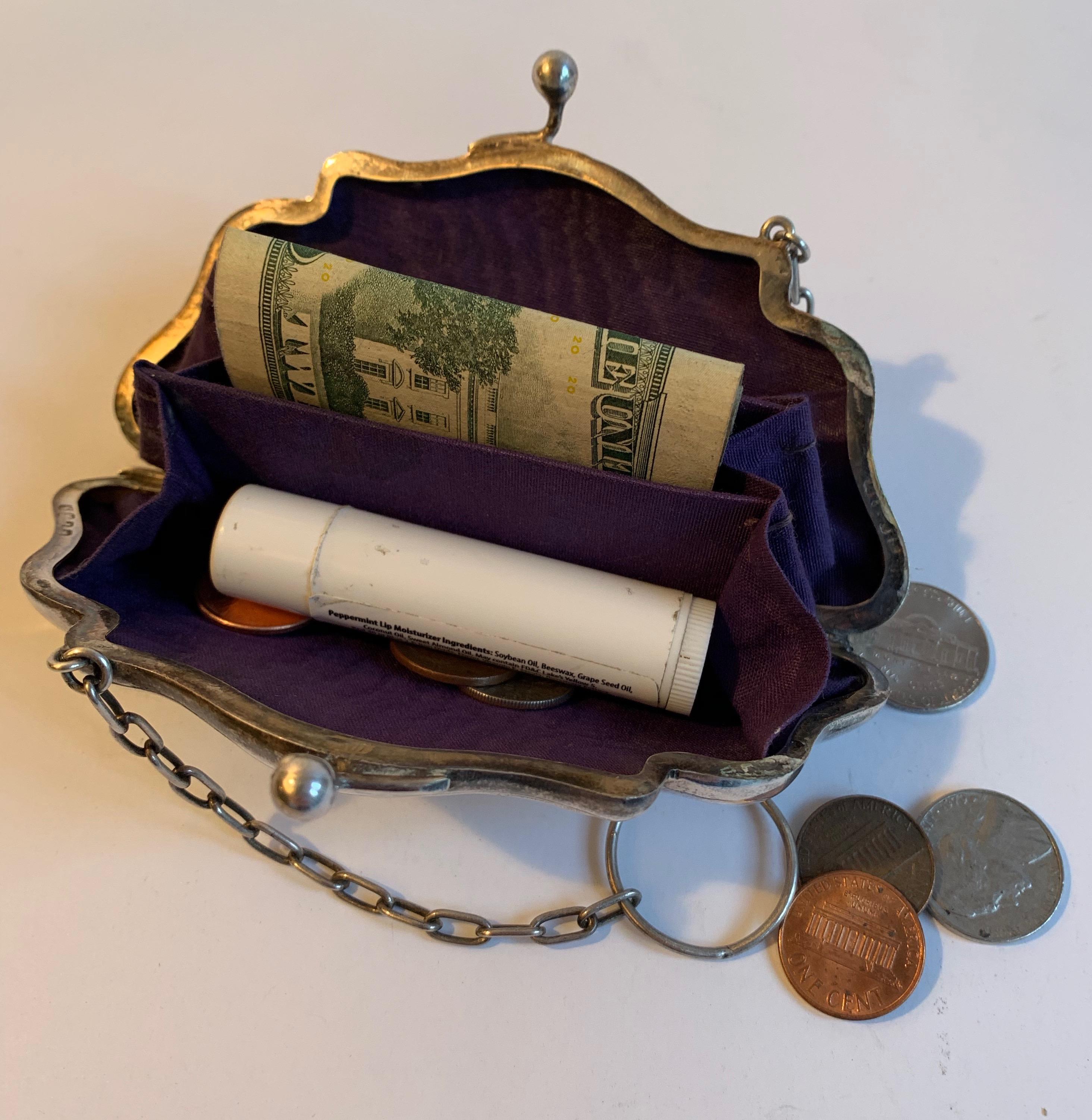 Silbernes Portemonnaie (Viktorianisch) im Angebot