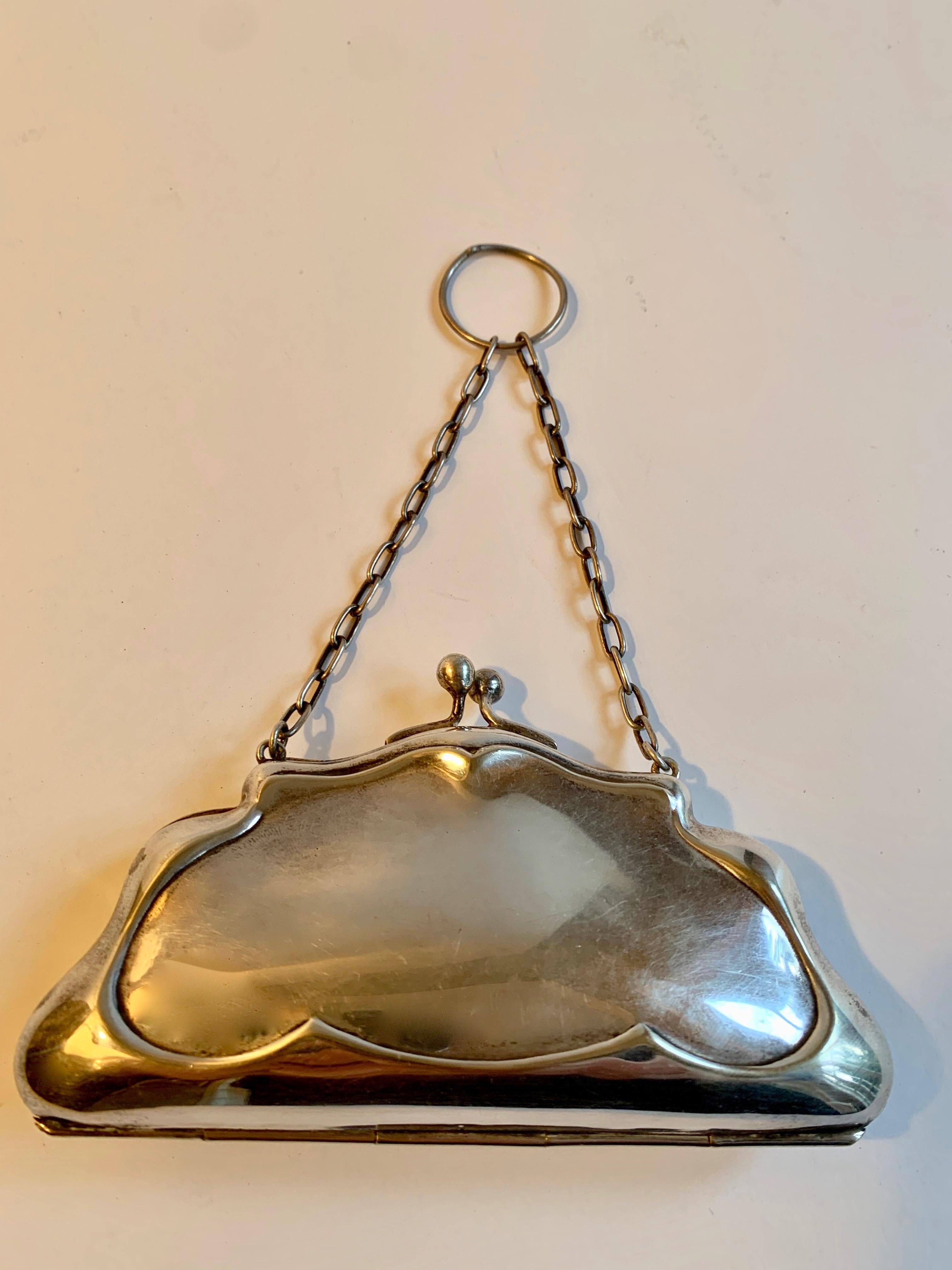 20th Century Silver Plate Coin Purse For Sale