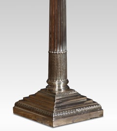 Silver Plate Corinthian Column Table Lamp
