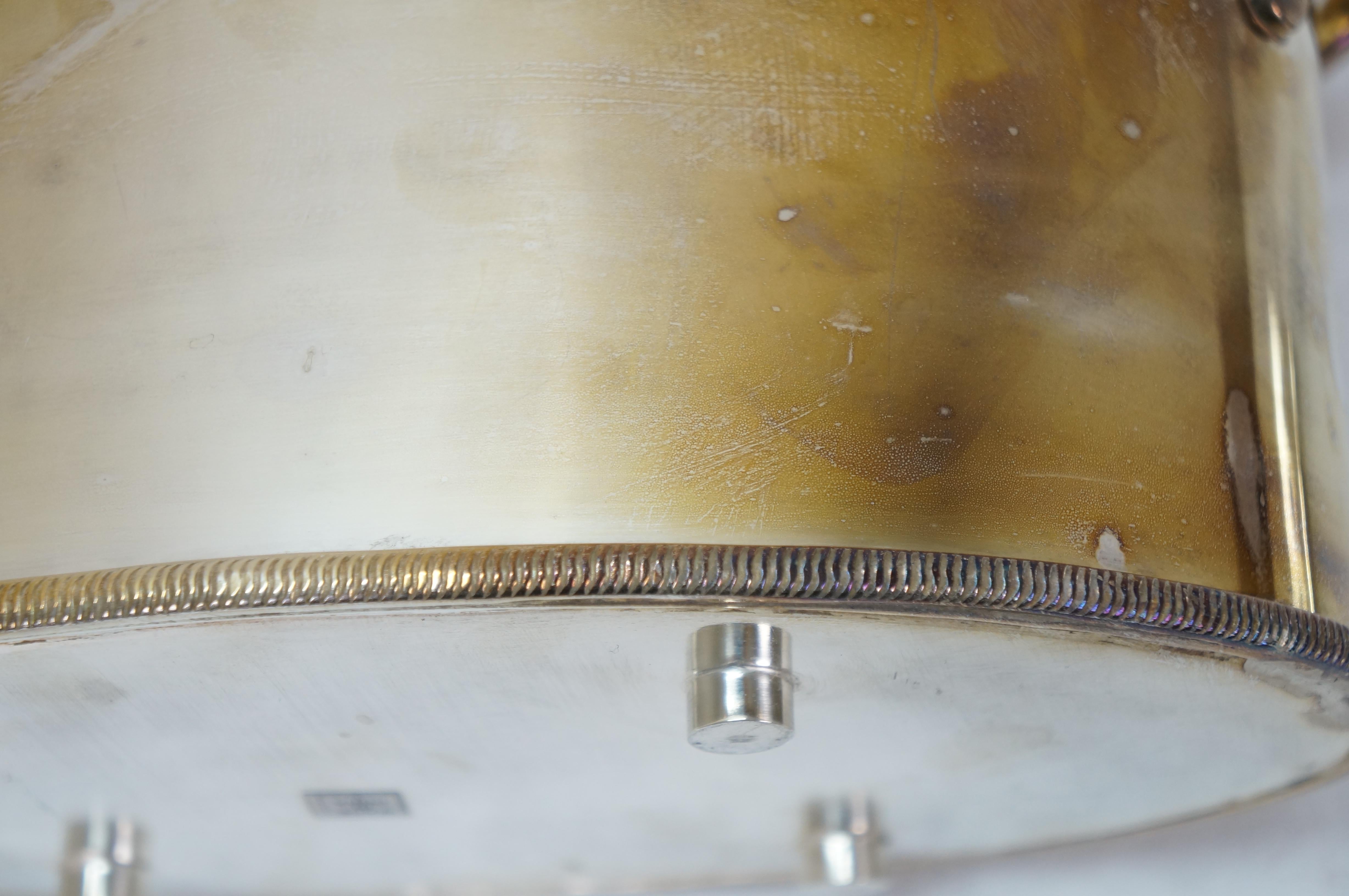 Secchiello refrigerante per vino con doppia bottiglia divisa in piastre d'argento Secchiello per ghiaccio da 10 pollici in vendita 6