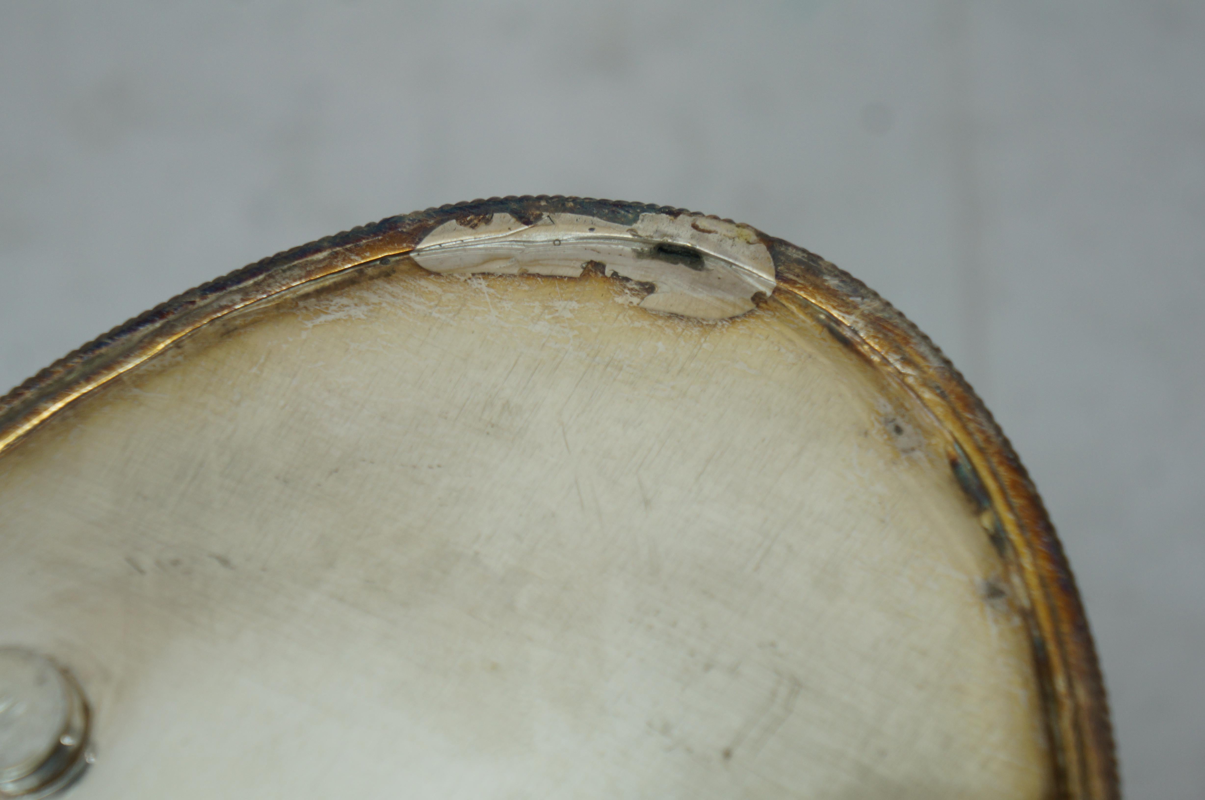 Secchiello refrigerante per vino con doppia bottiglia divisa in piastre d'argento Secchiello per ghiaccio da 10 pollici in vendita 7