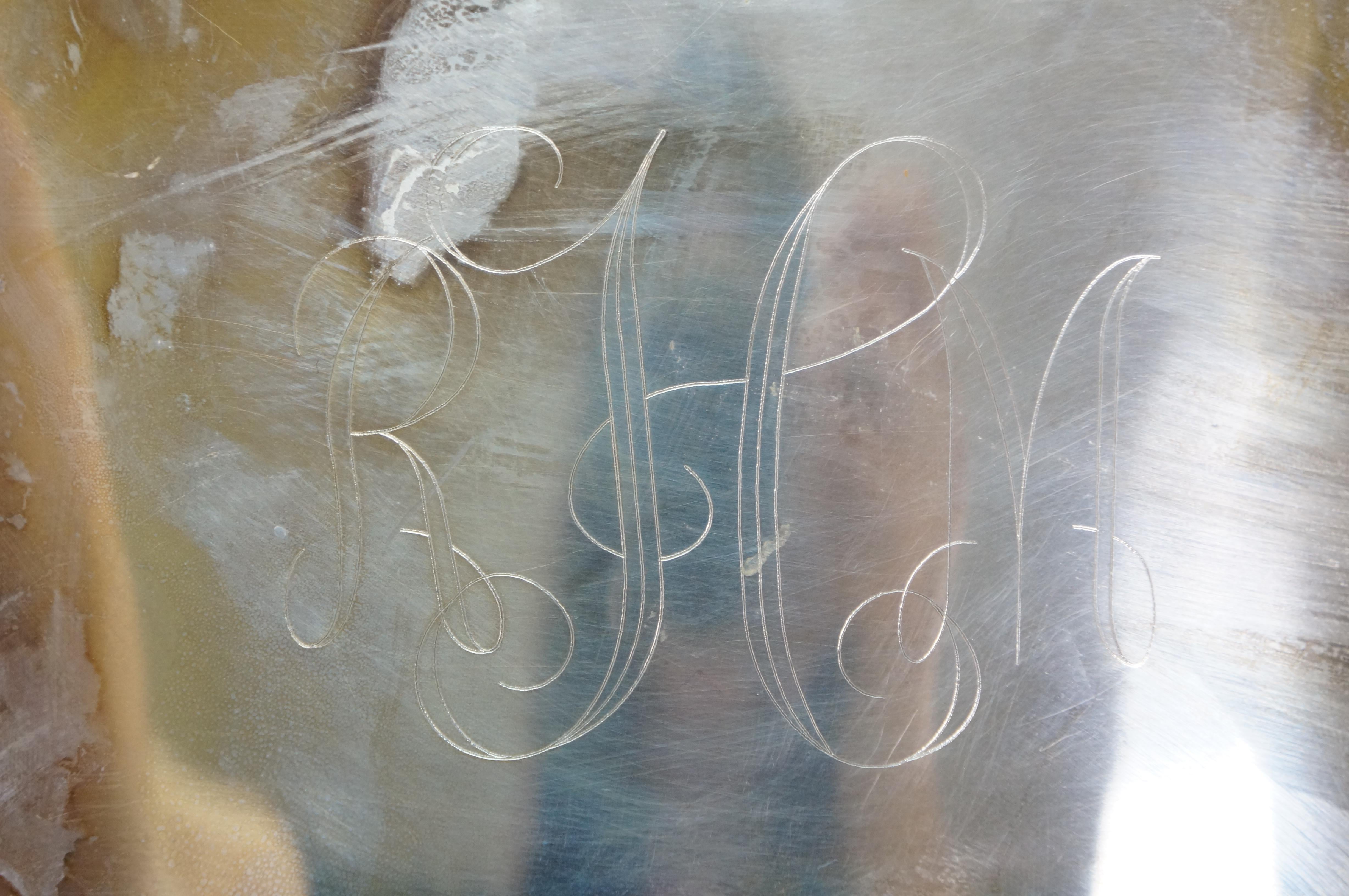 Placcato argento Secchiello refrigerante per vino con doppia bottiglia divisa in piastre d'argento Secchiello per ghiaccio da 10 pollici in vendita