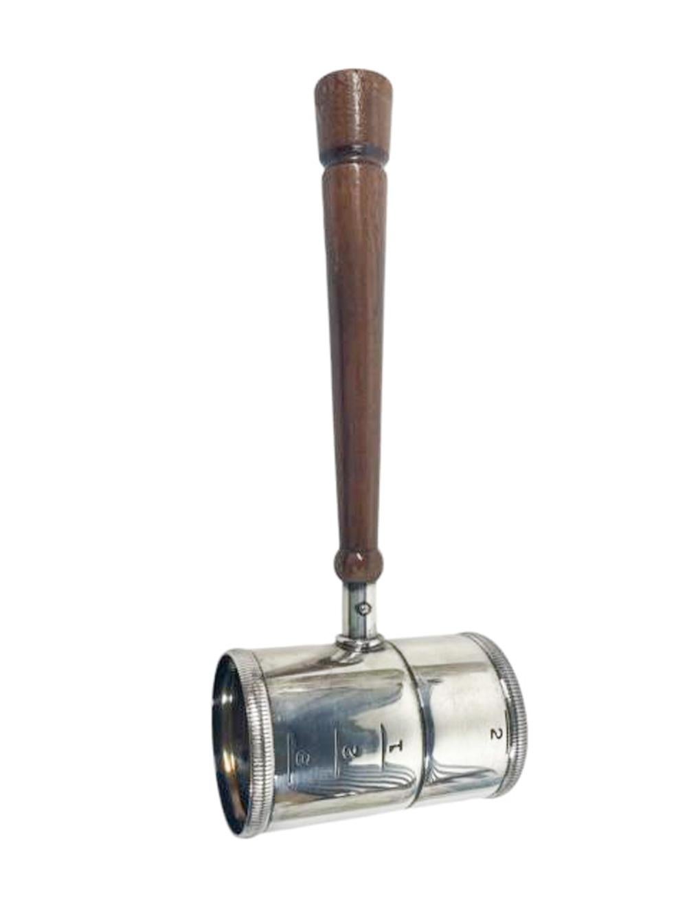 Silver Plate Double Spirit Measure in the Form of a Gavel by Napier Co. For Sale 3