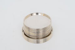 Christofle Set of Six Silver Plate Drink Coasters