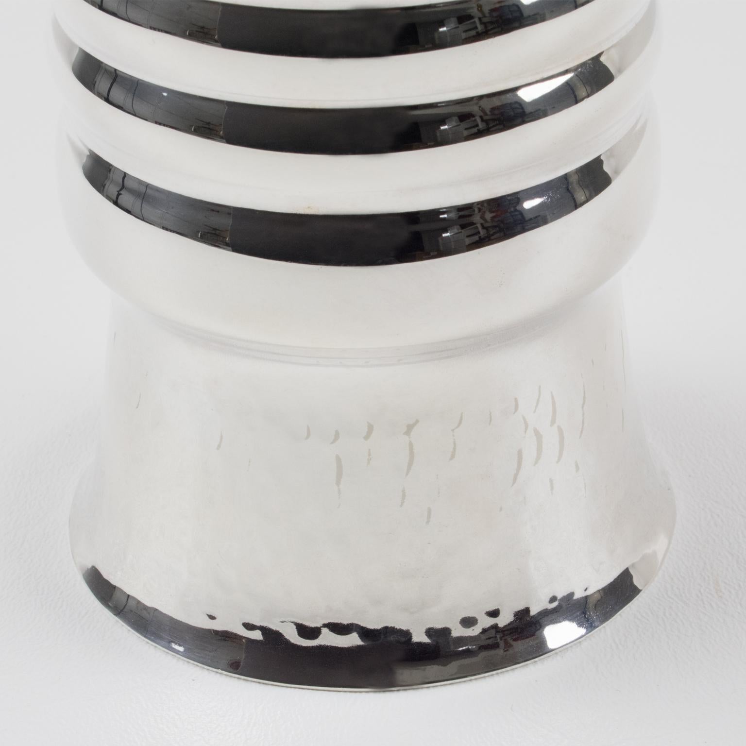 Vaso modernista d'argento italiano, circa 1980 in vendita 4