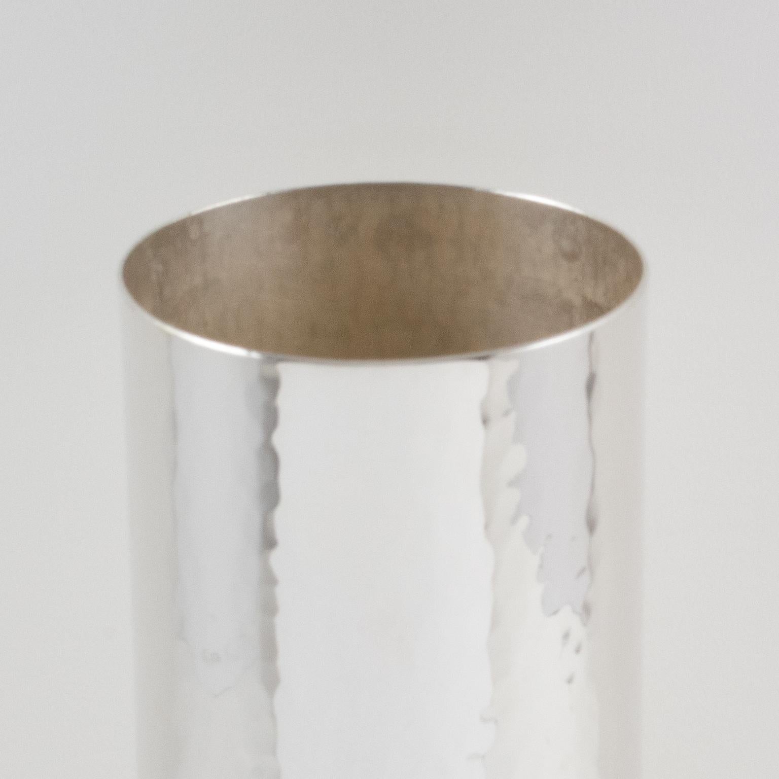 Fine XX secolo Vaso modernista d'argento italiano, circa 1980 in vendita