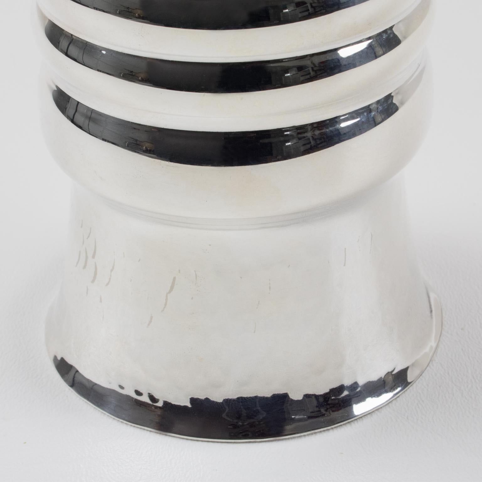 Vaso modernista d'argento italiano, circa 1980 in vendita 1