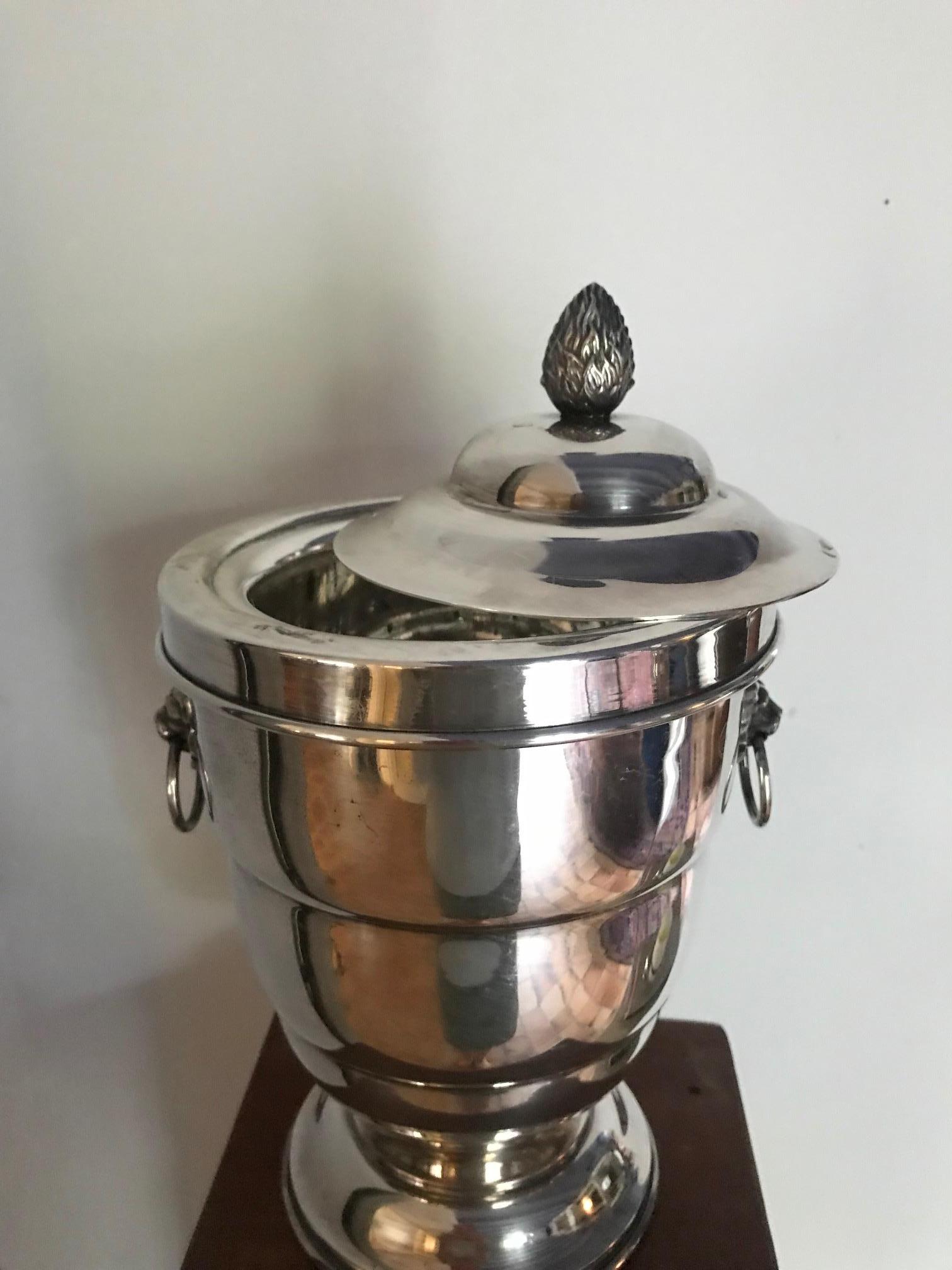 Silver Plate English Ice Bucket For Sale 2