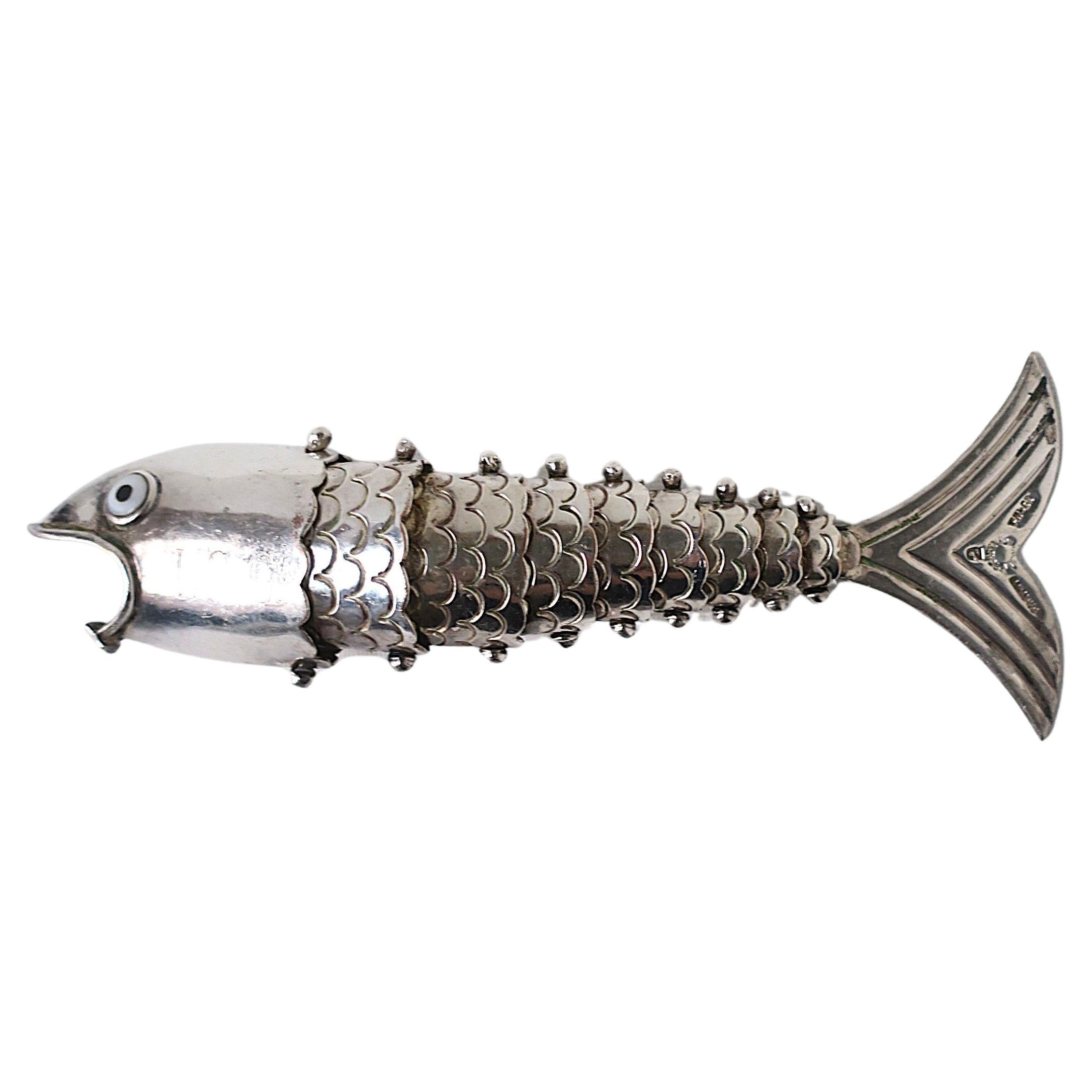 Apribottiglie Fish Design/One in argento Los Castillo
