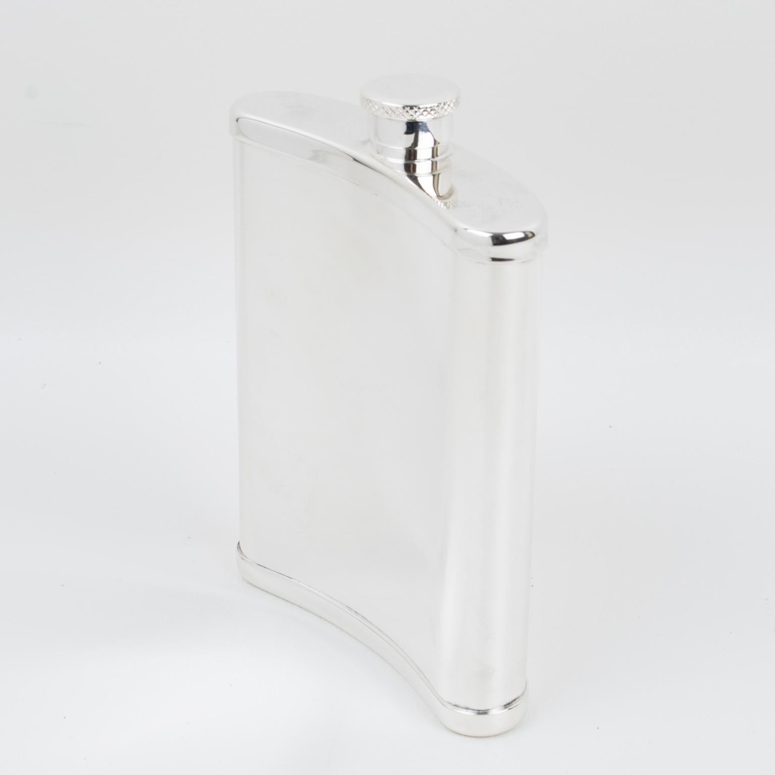 Brazilian Silver Plate Flask by St James Brazil for D.B. Howes & Son