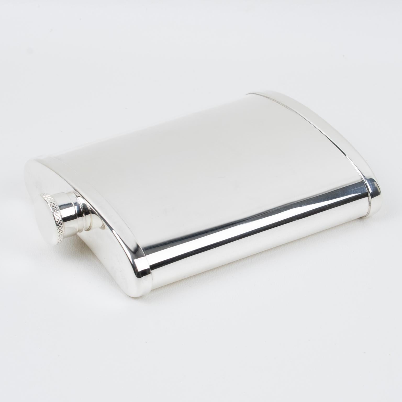 Silver Plate Flask by St James Brazil for D.B. Howes & Son In Excellent Condition In Atlanta, GA