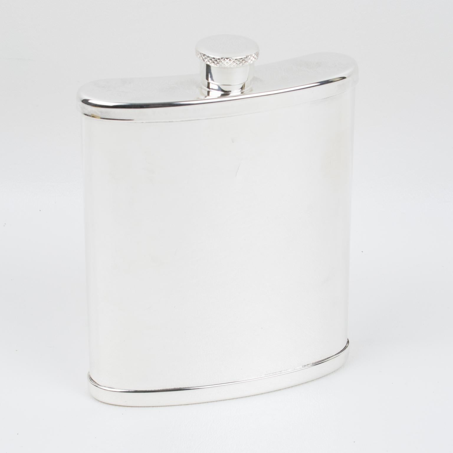 Metal Silver Plate Flask by St James Brazil for D.B. Howes & Son