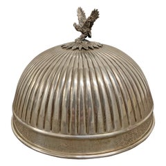 Silver Plate Food Dome with Duck Finial